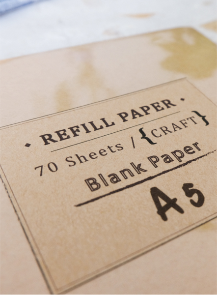 Refill paper A5 กระดาษรีฟิลขนาด A5 กระดาษคราฟท์ ไม่มีเส้น 3
