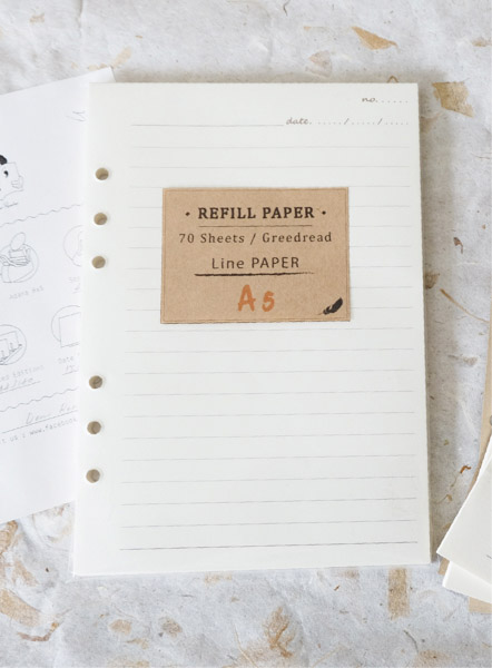 Refill paper A5 กระดาษรีฟิลขนาด A5 กระดาษเส้น