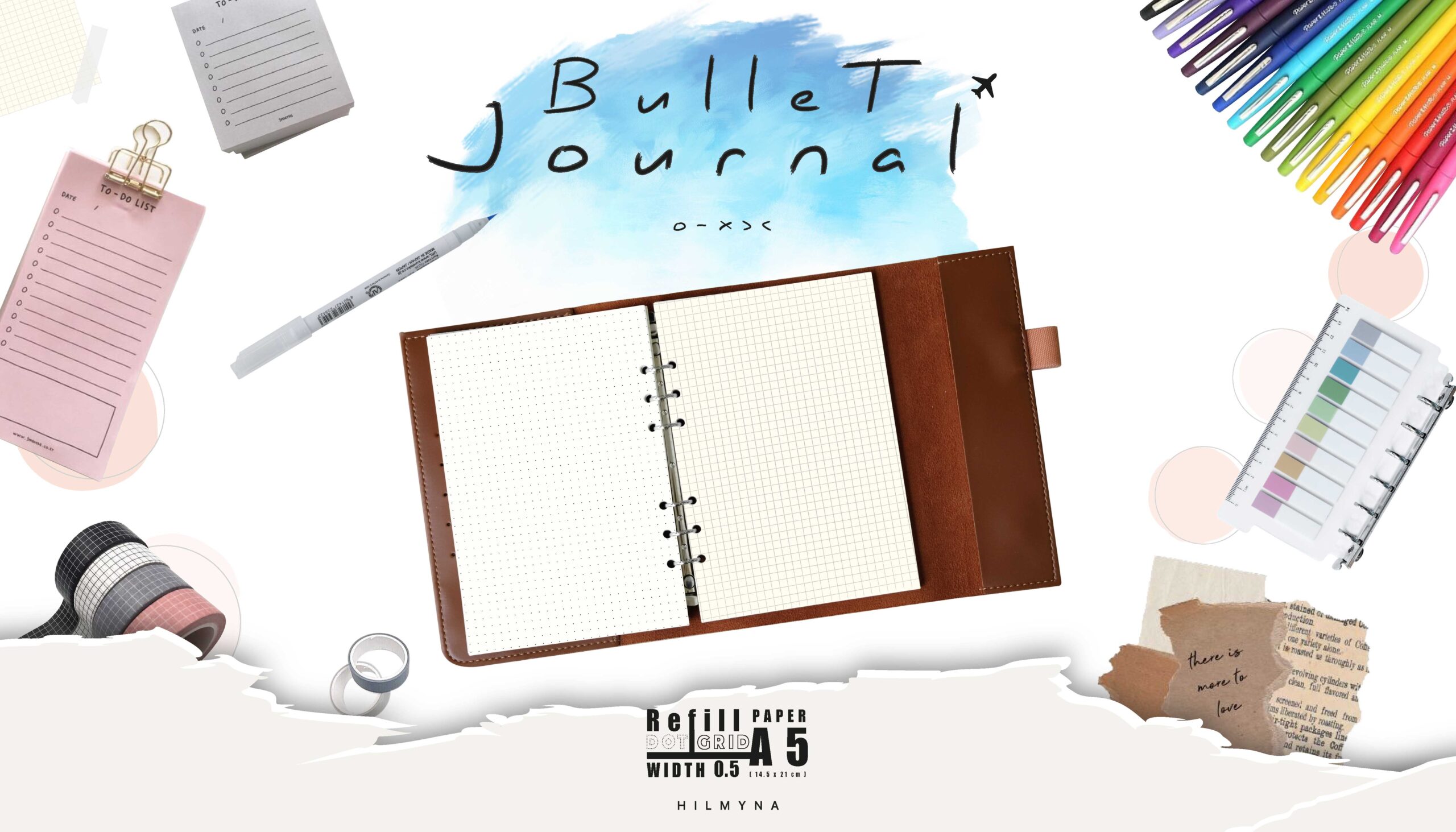 Bullet journal.สมุดแม่เหล็ก.จดบันทึก.กระดาษกริด.ดอทกริด 11 11 scaled