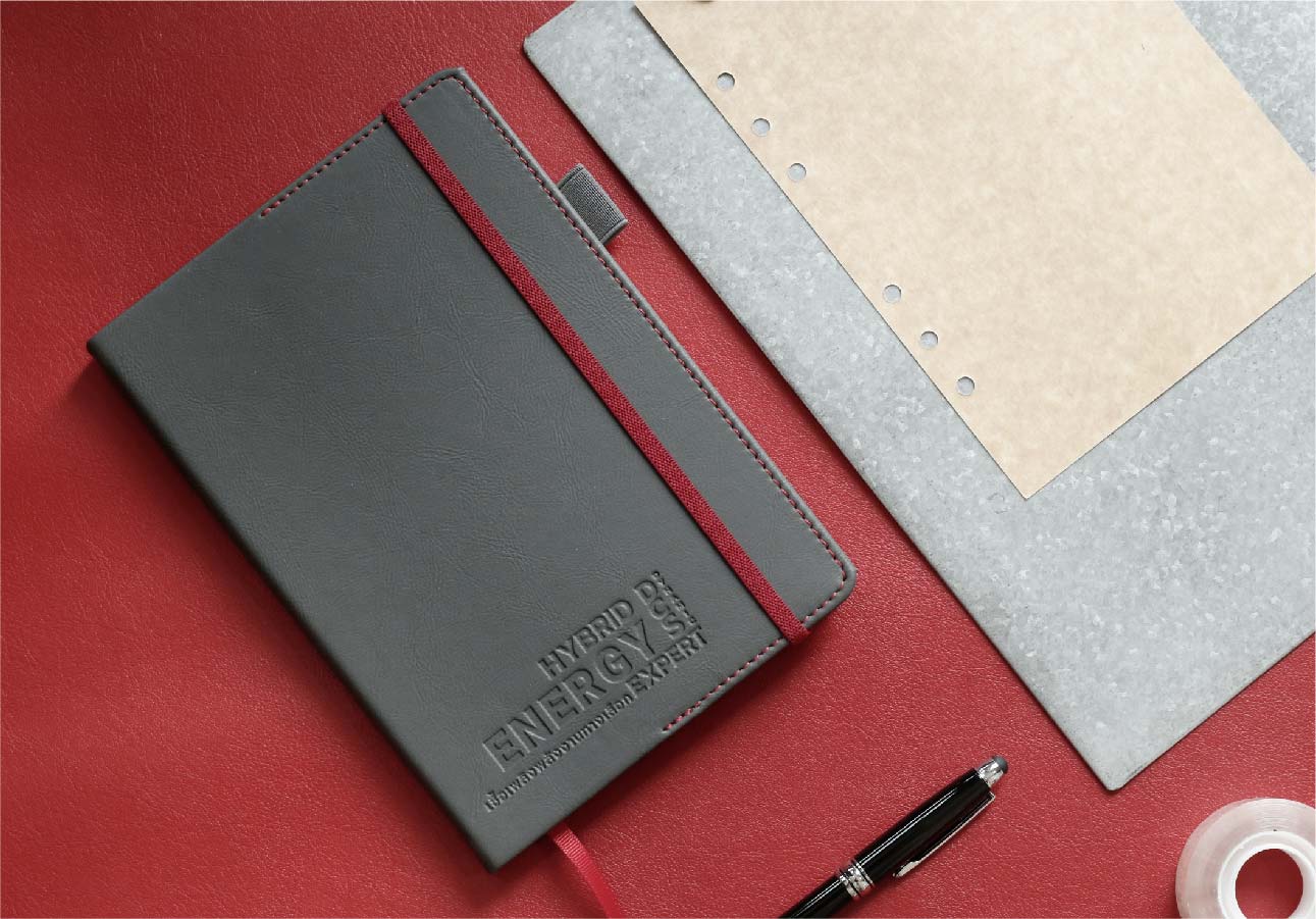 premiumnotebook สินค้าพรีเมี่ยมสมุดบันทึก รับผลิตสมุดปกหนัง สมุดบันทึกปกหนังรุ่นสายรัดยางยืด 01 1