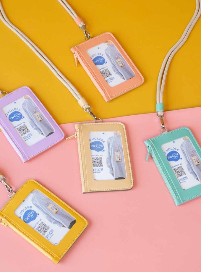 Twelve ID Holder ป้ายคล้องคอใส่บัตรพนักงานวัสดุหนัง