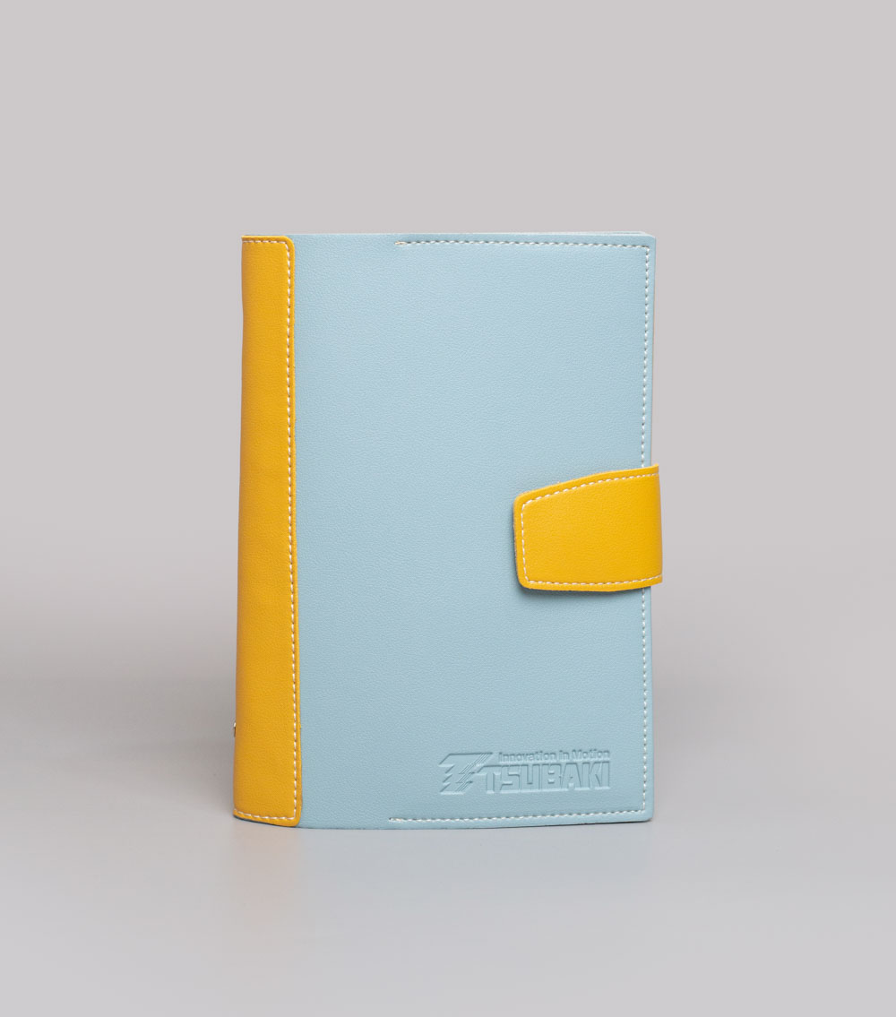 Twotone Notebook with magnetic button strap A5 0 Twotone Notebook with magnetic button strap A5 0